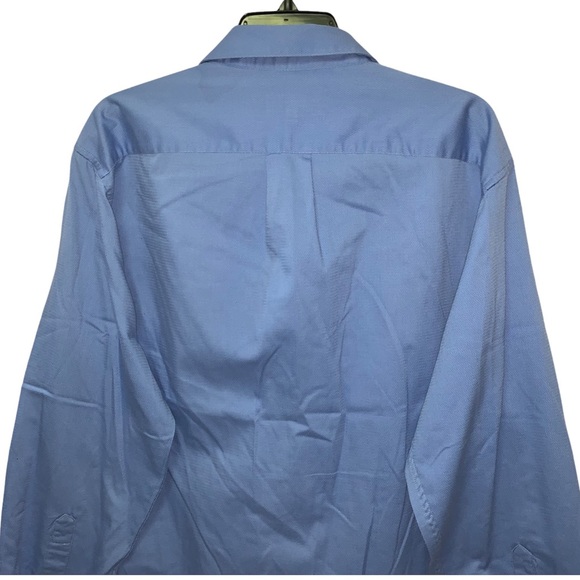 Perry Ellis Portfolio Men’s Button Down Shirt Light Blue Size L (neck 16) 34/35 - Picture 7 of 7